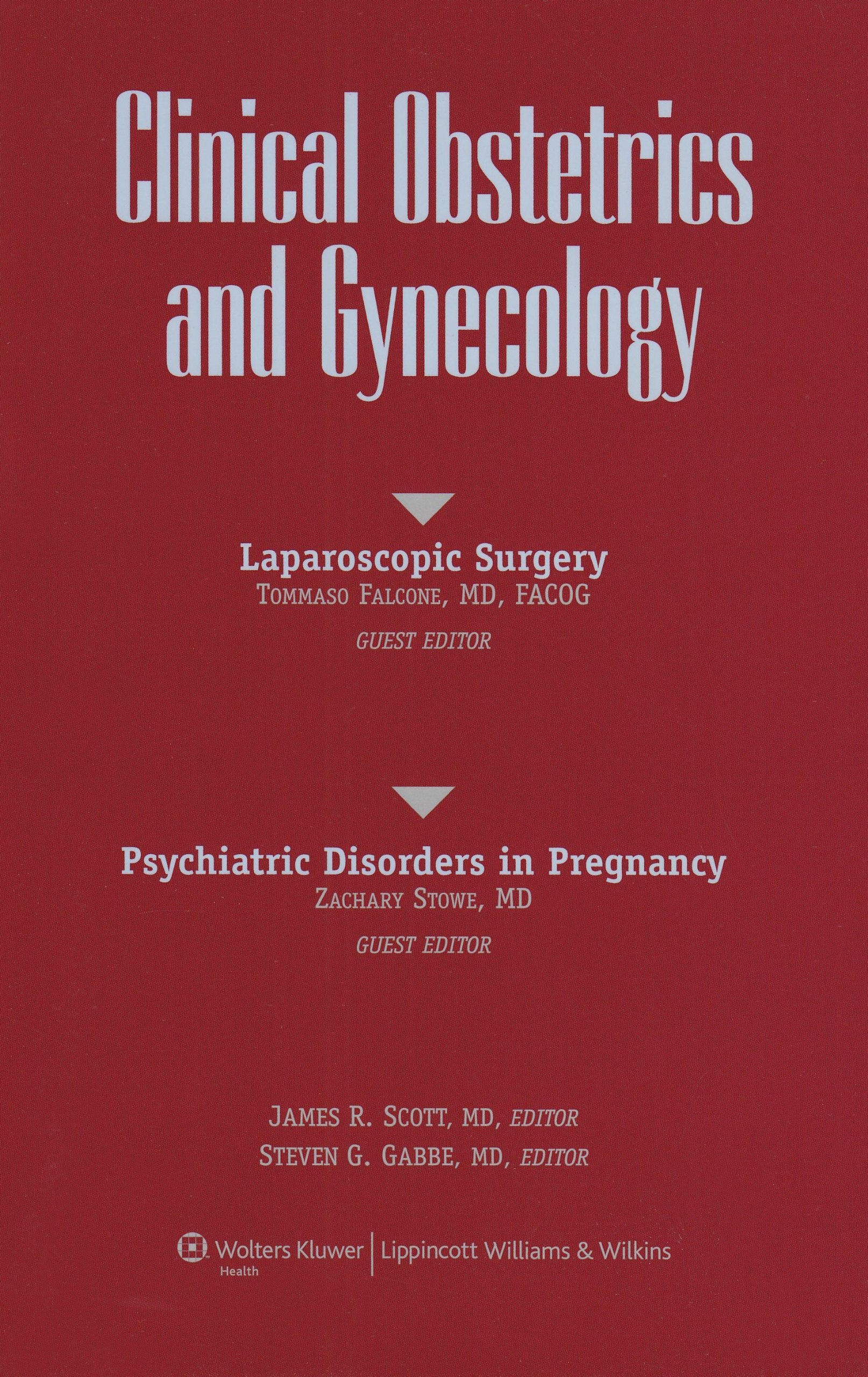 Clinical Obstetrics & Gynecology (journal - individual copy 3rd edition)
